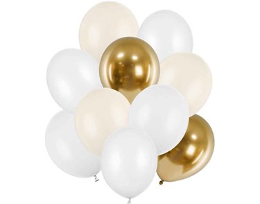 10PK 11-12in ASSORTED LATEX BALLOONS