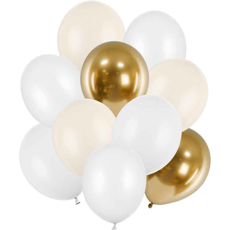 10PK 11-12in ASSORTED LATEX BALLOONS