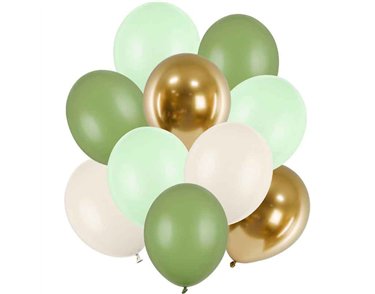 10PK 11-12in ASSORTED LATEX BALLOONS