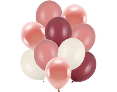 10PK 11-12in ASSORTED LATEX BALLOONS