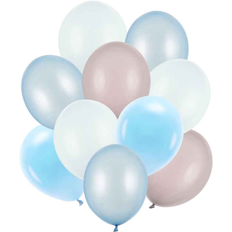 10PK 11-12in ASSORTED LATEX BALLOONS