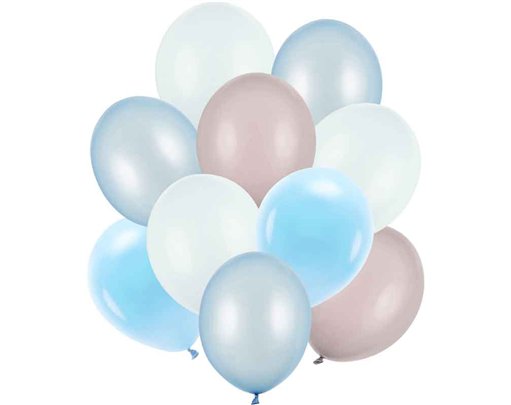 10PK 11-12in ASSORTED LATEX BALLOONS
