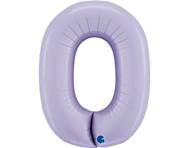 40in SATIN LILAC NUMBER 0 FOIL BALLOON