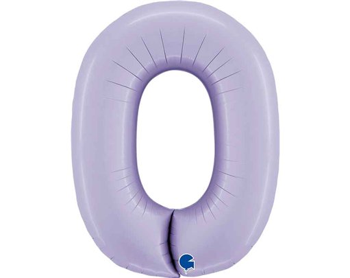 40in SATIN LILAC NUMBER 0 FOIL BALLOON