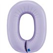 40in SATIN LILAC NUMBER 0 FOIL BALLOON