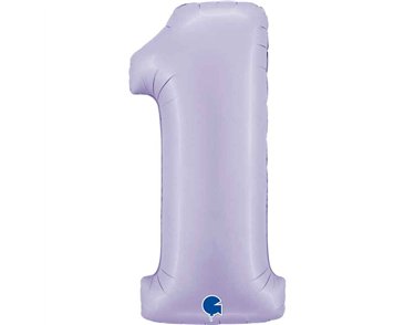 40in SATIN LILAC NUMBER 1 FOIL BALLOON