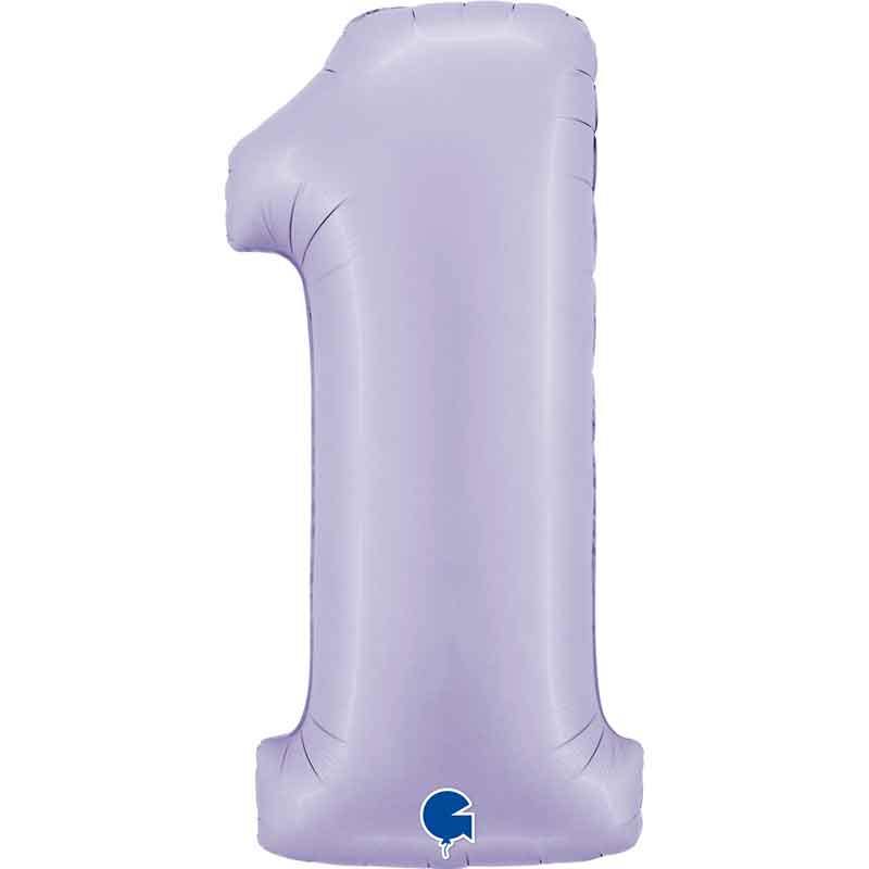 40in SATIN LILAC NUMBER 1 FOIL BALLOON