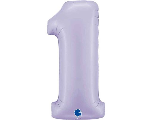 40in SATIN LILAC NUMBER 1 FOIL BALLOON