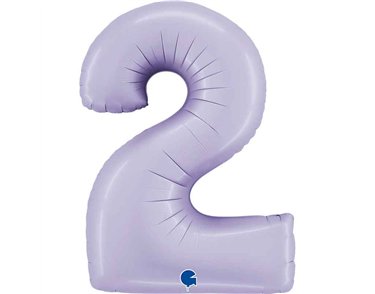 40in SATIN LILAC NUMBER 2 FOIL BALLOON