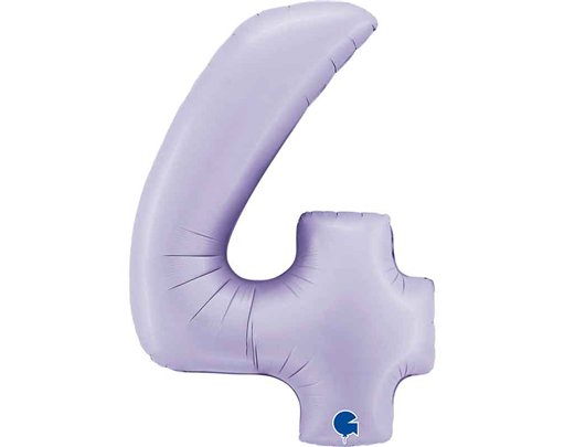 40in SATIN LILAC NUMBER 4 FOIL BALLOON