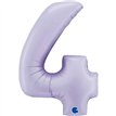40in SATIN LILAC NUMBER 4 FOIL BALLOON