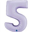 40in SATIN LILAC NUMBER 5 FOIL BALLOON