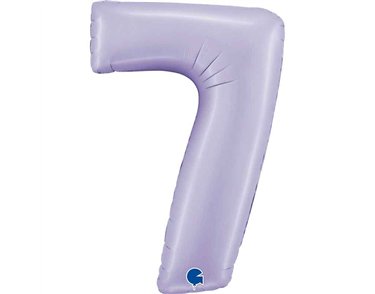 40in SATIN LILAC NUMBER 7 FOIL BALLOON