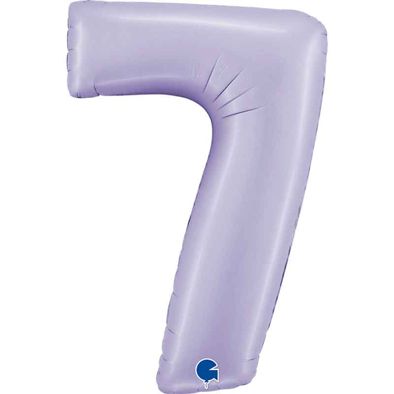40in SATIN LILAC NUMBER 7 FOIL BALLOON