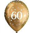 6PK 11in SPARKLING FIZZ GOLD 60TH BALLOONS