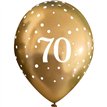 6PK 11in SPARKLING FIZZ GOLD 70TH BALLOONS