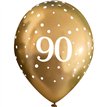 6PK 11in SPARKLING FIZZ GOLD 90TH BALLOONS