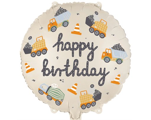 CONSTRUCTION VEHICLE FOIL BALLOON