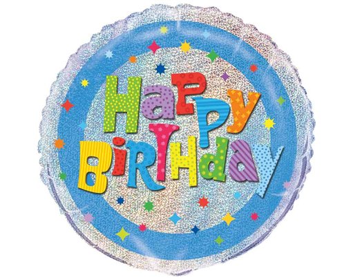 18in WACKY BIRTHDAY PRISM ROUND FOIL BALLOON
