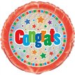 18in CONGRATS PRISM ROUND FOIL BALLOON