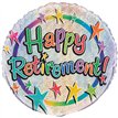 18in HAPPY RETIREMENT PRISM ROUND FOIL BALLOON