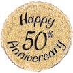 18in 50TH ANNIVERSARY PRISM ROUND FOIL BALLOON