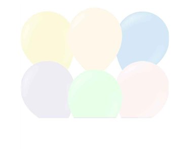 100PK 5in MACARON PALE ASSORTED KALISAN LATEX