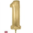 34in NUMBER 1 GOLD SILK JUMBO FOIL BALLOON