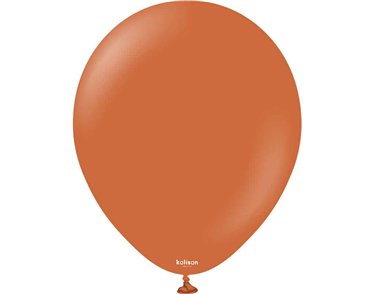 25PK 18in RETRO RUST ORANGE KALISAN LATEX