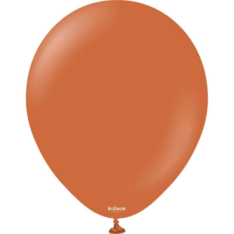 25PK 18in RETRO RUST ORANGE KALISAN LATEX