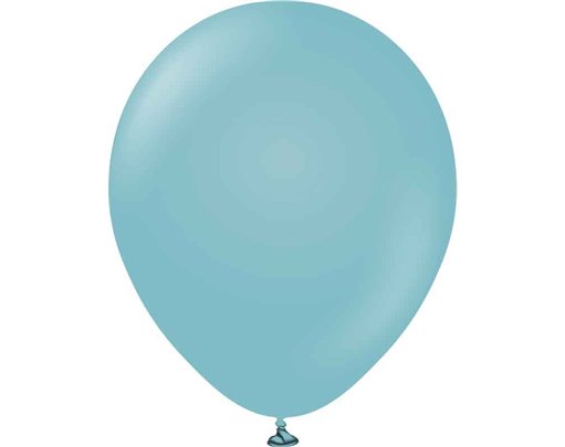25PK 18in RETRO BLUE GLASS KALISAN LATEX