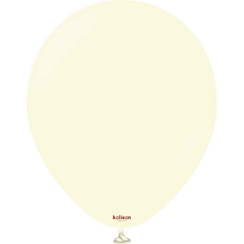 25PK 18in MACARON PALE YELLOW KALISAN LATEX