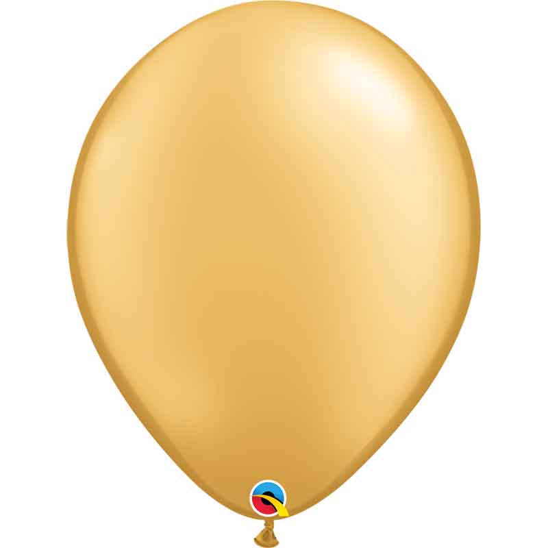 50PK 16in METALLIC GOLD QUALATEX