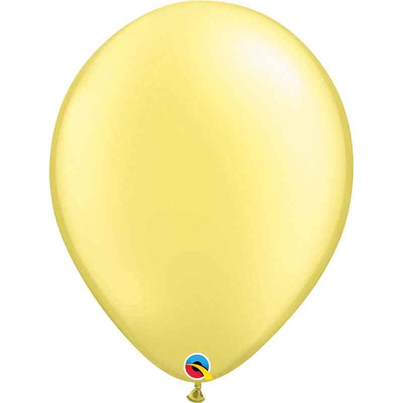 50PK 16in PEARL LEMON CHIFFON QUALATEX