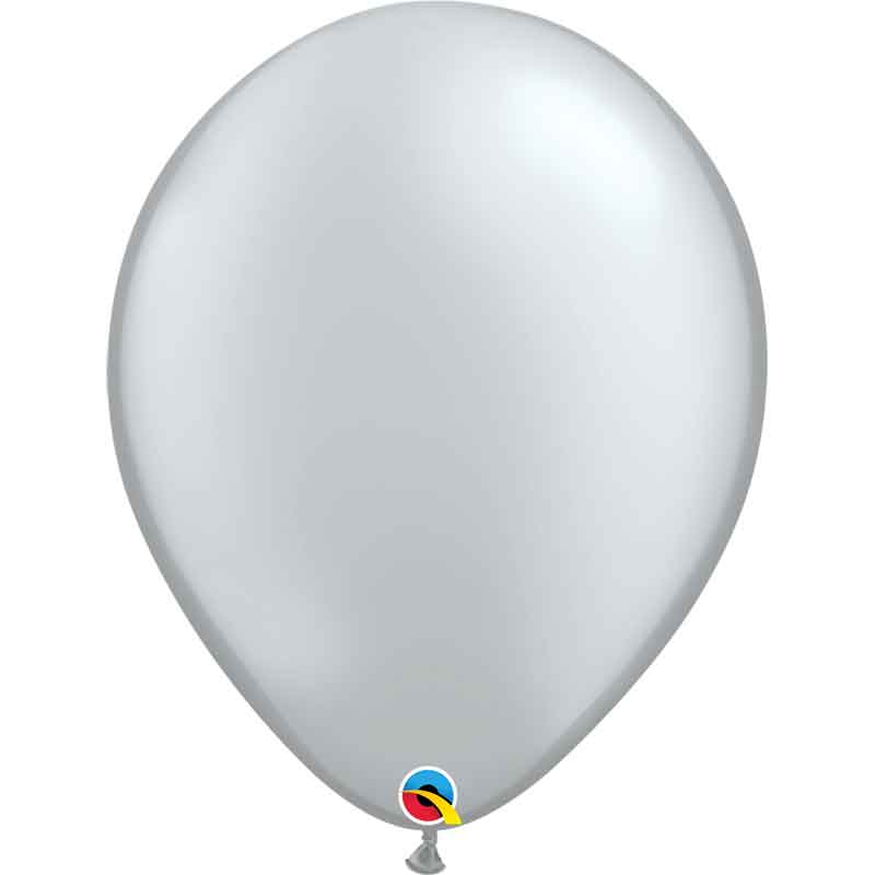 50PK 16in METALLIC SILVER QUALATEX