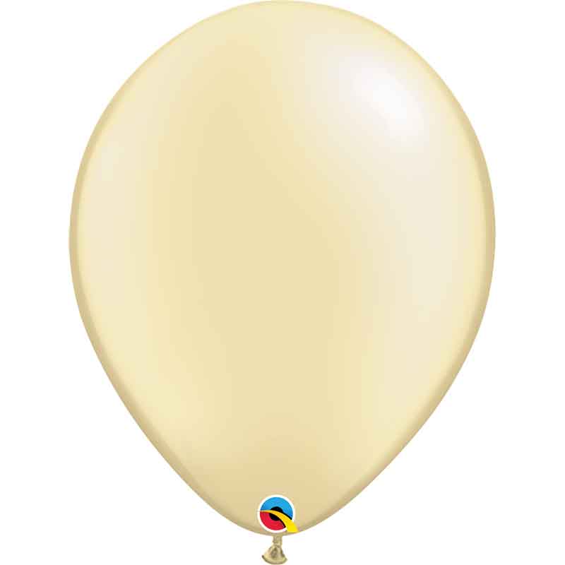 50PK 16in PEARL IVORY QUALATEX