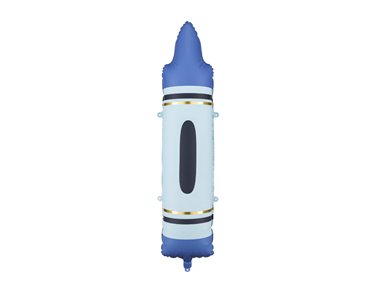 23x104cm BLUE CRAYON FOIL BALLOON