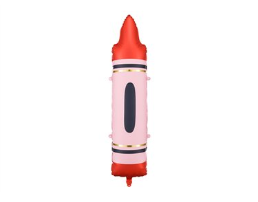 23x104cm RED CRAYON FOIL BALLOON