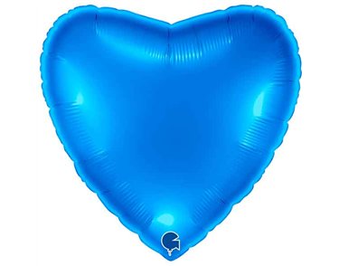 22in METALLIC BLUE HEART FOIL BALLOON