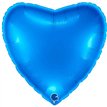 22in METALLIC BLUE HEART FOIL BALLOON