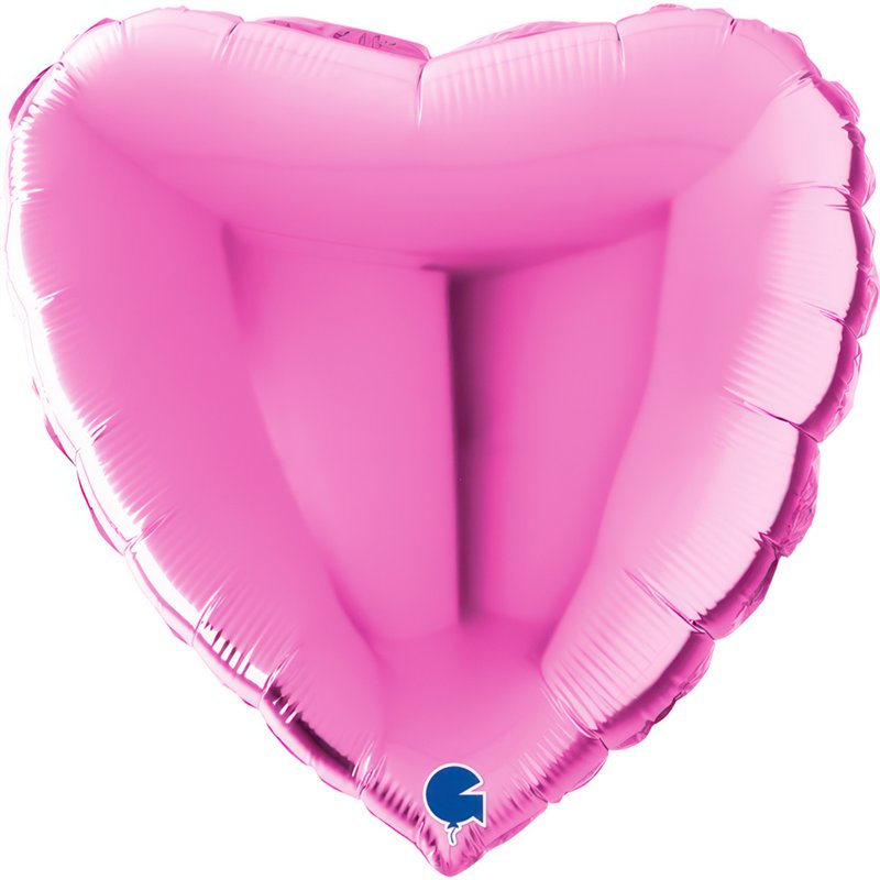 22in METALLIC FUCHSIA HEART FOIL BALLOON