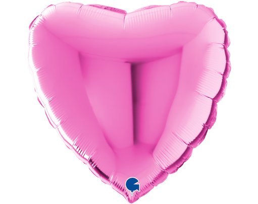 22in METALLIC FUCHSIA HEART FOIL BALLOON
