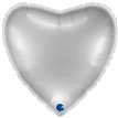 22in METALLIC SILVER HEART FOIL BALLOON