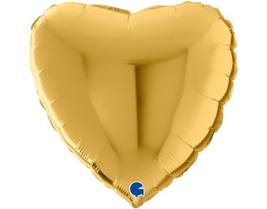 22in METALLIC GOLD 5 HEART FOIL BALLOON