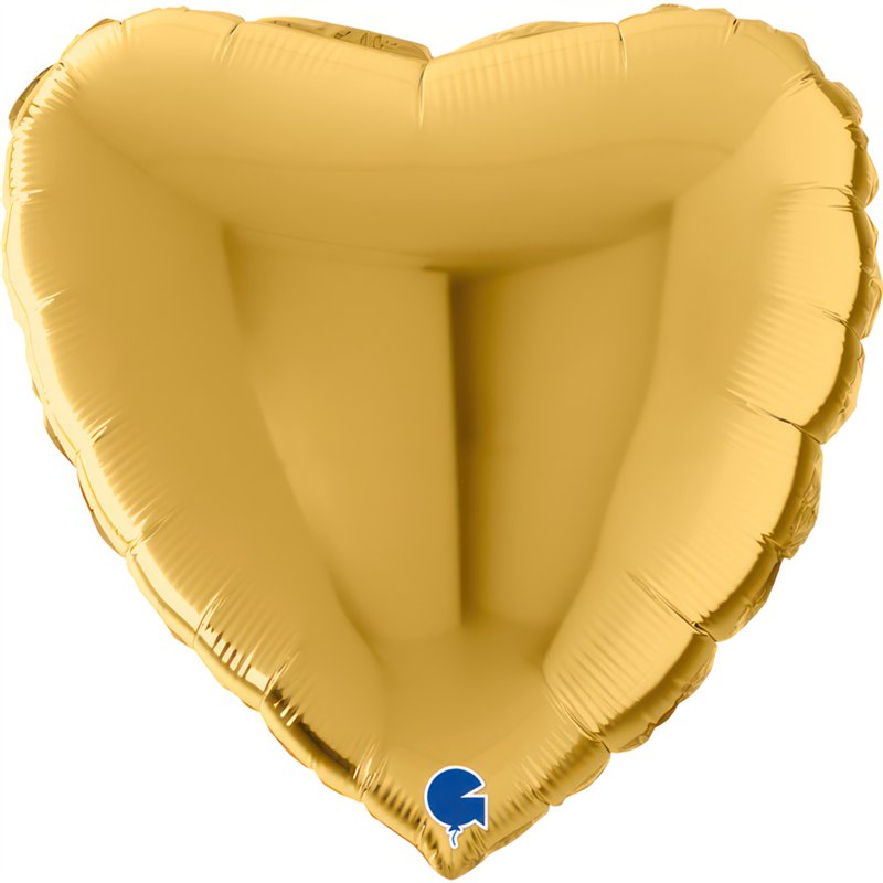 22in METALLIC GOLD 5 HEART FOIL BALLOON