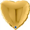 22in METALLIC GOLD 5 HEART FOIL BALLOON