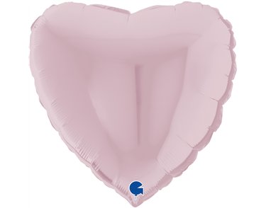 22in METALLIC PASTEL PINK HEART FOIL BALLOON
