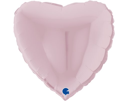 22in METALLIC PASTEL PINK HEART FOIL BALLOON
