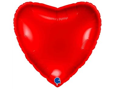 22in METALLIC RED HEART FOIL BALLOON