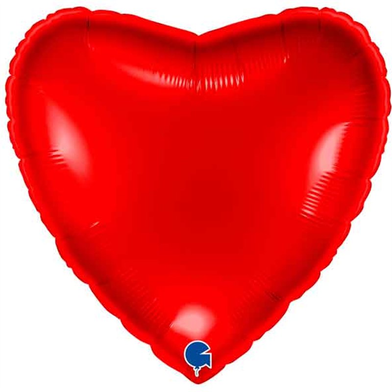 22in METALLIC RED HEART FOIL BALLOON
